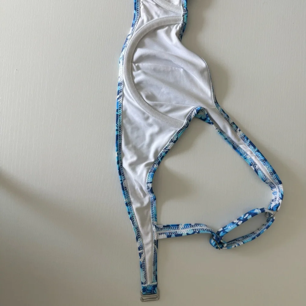 Blue Floral Underwire Bikini Set - Women